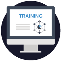 Computer screen showing training module